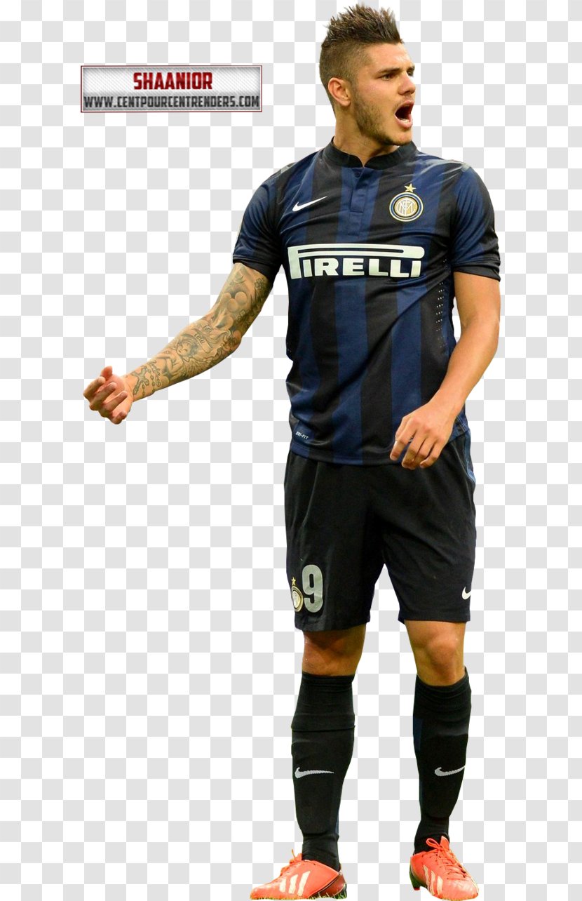 Mauro Icardi Jersey Inter Milan Football Player Transparent PNG