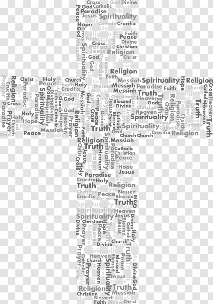 Christian Cross Word Christianity Religion Clip Art Transparent PNG