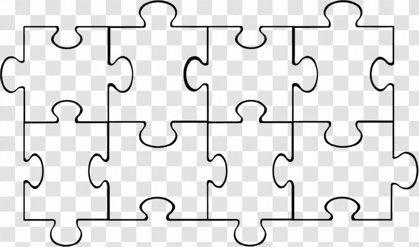 Jigsaw Puzzle Coloring Book Clip Art - Symmetry - Template Transparent PNG