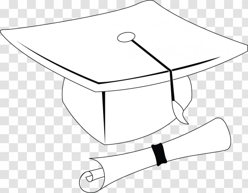 Table Drawing /m/02csf Line Art Clip - Headgear - Graduation Scroll Transparent PNG