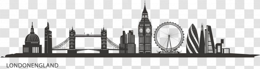 Central London Skyline Silhouette Painting City Of - City,Sketch Transparent PNG