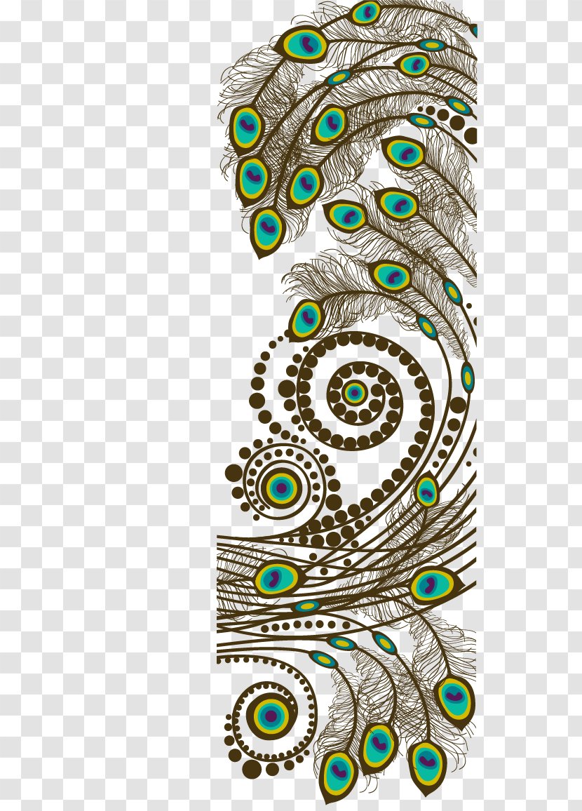 Motif Feather Peafowl - Advertising - Peacock Transparent PNG