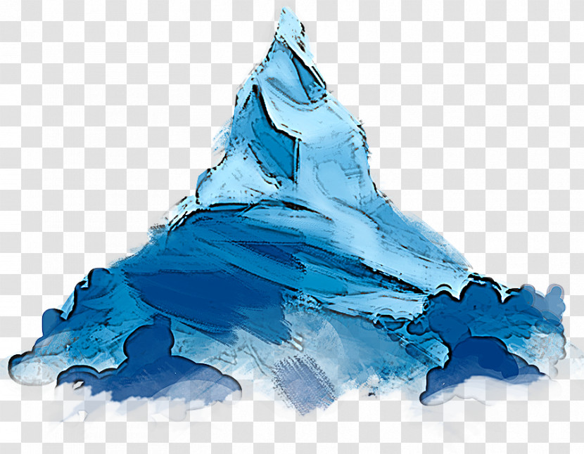 Blue Glacial Landform Iceberg Glacier Ice Transparent PNG