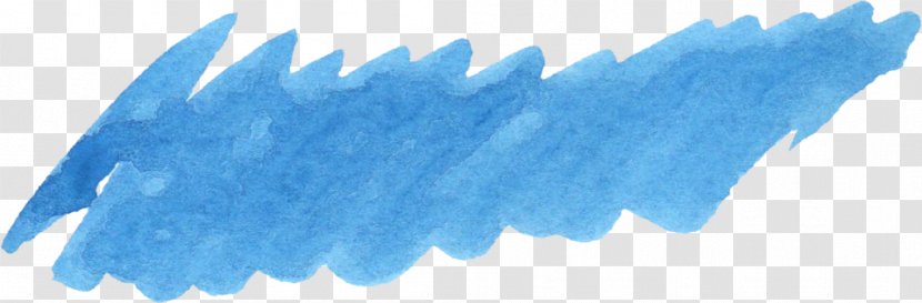Blue Watercolor Painting Transparency File Format - Free Paint Brush Stroke Transparent PNG