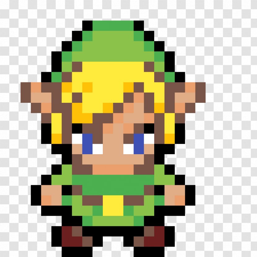 Link Pixel Art The Legend Of Zelda Image - Yellow Transparent PNG