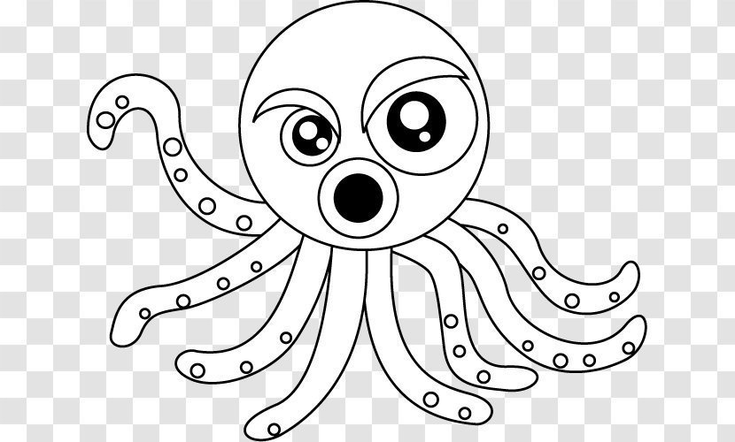 Octopus Line Art Cartoon Nose Clip Transparent PNG