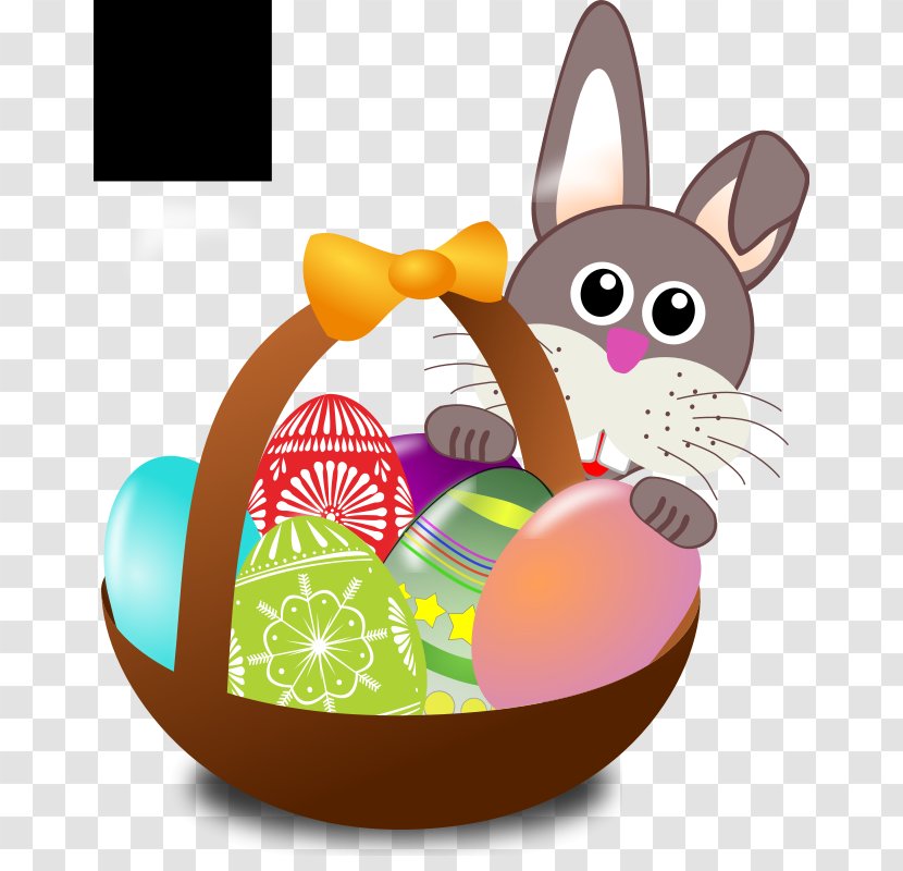 Easter Bunny Parade Egg Hunt Basket - Craft - Clipart Transparent PNG