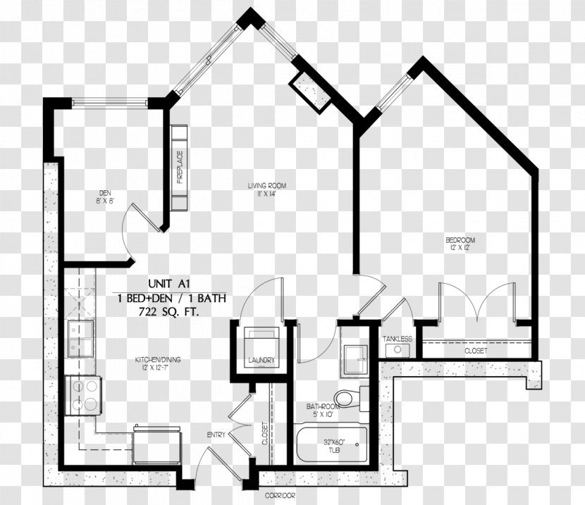 Floor Plan House Langford - Schematic Transparent PNG