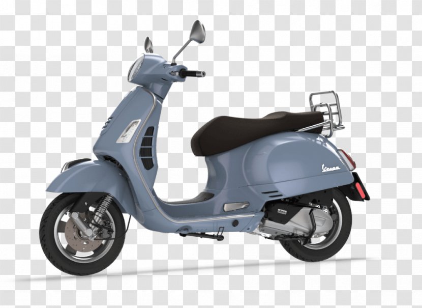 Piaggio Vespa GTS 300 Super Scooter Car - Motorcycle - Light Blue Transparent PNG