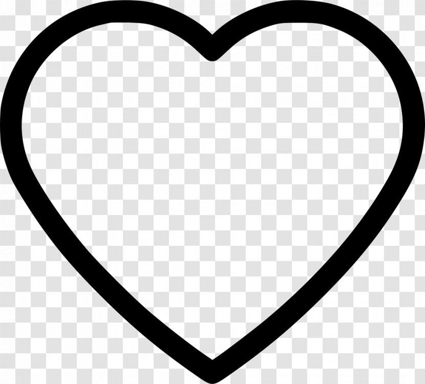 Clip Art Black And White - Heart Transparent PNG