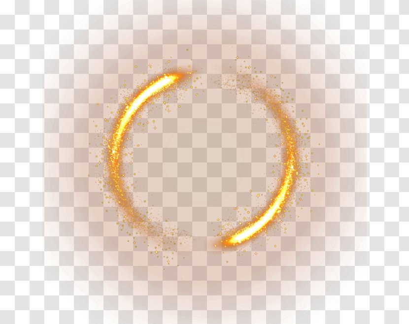 Light Clip Art - Ink - Golden Circle Of Flame Transparent PNG
