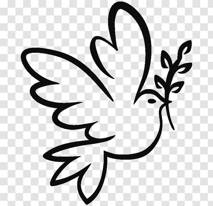 Colombe Drawing Doves As Symbols Coloring Book - Plant - Membrane Winged Insect Transparent PNG