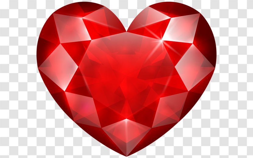 Gemstone Diamond Image Ruby Heart - Jewellery - Crystallization Symbol Transparent PNG
