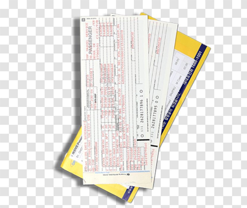 Paper Airline Ticket - Invoice - Bill Transparent PNG