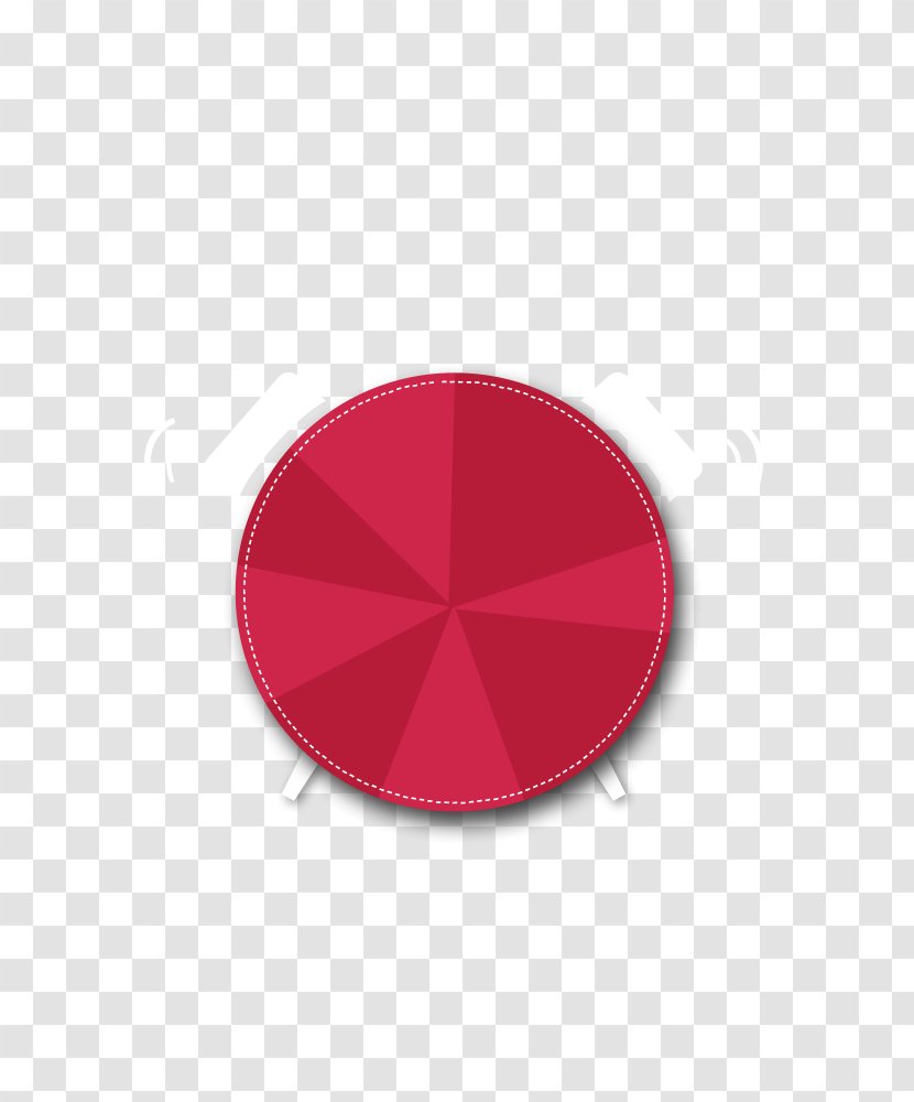 Circle Pattern - Red - Alarm Clock Decorative Material Transparent PNG