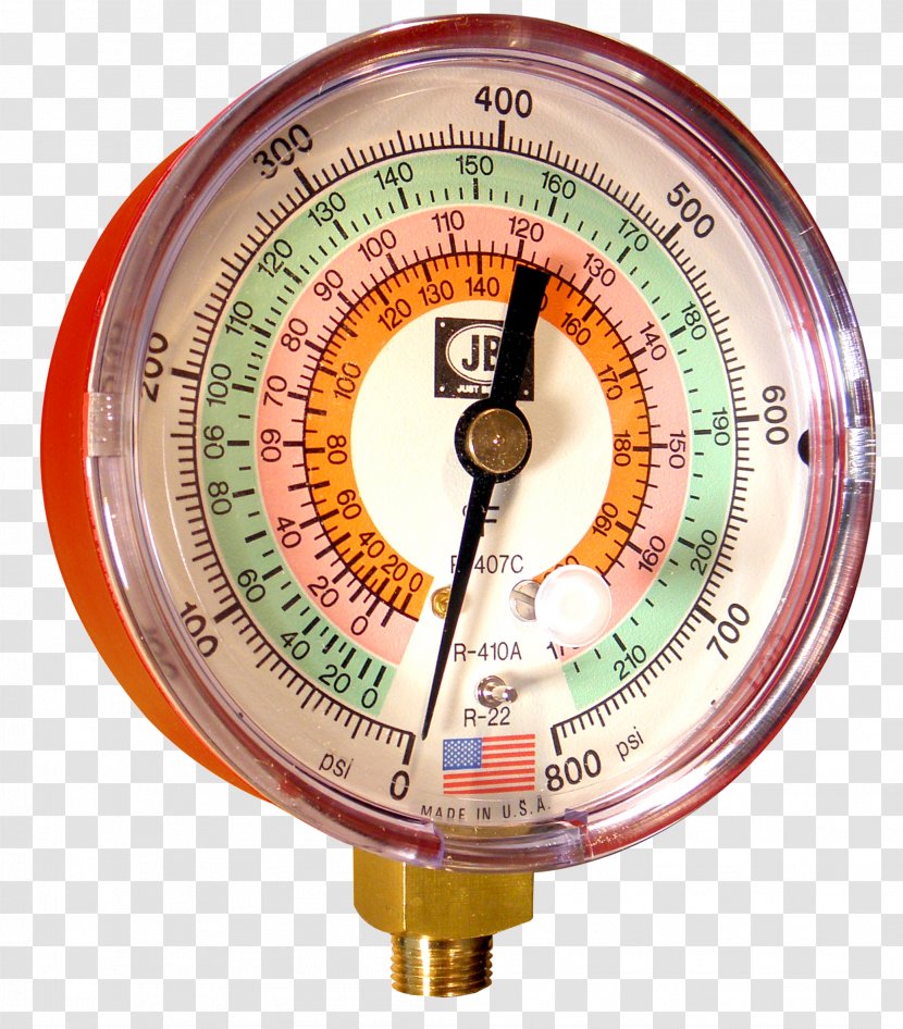 Gauge R-410A Refrigerant Pressure Measurement Chlorodifluoromethane Transparent PNG