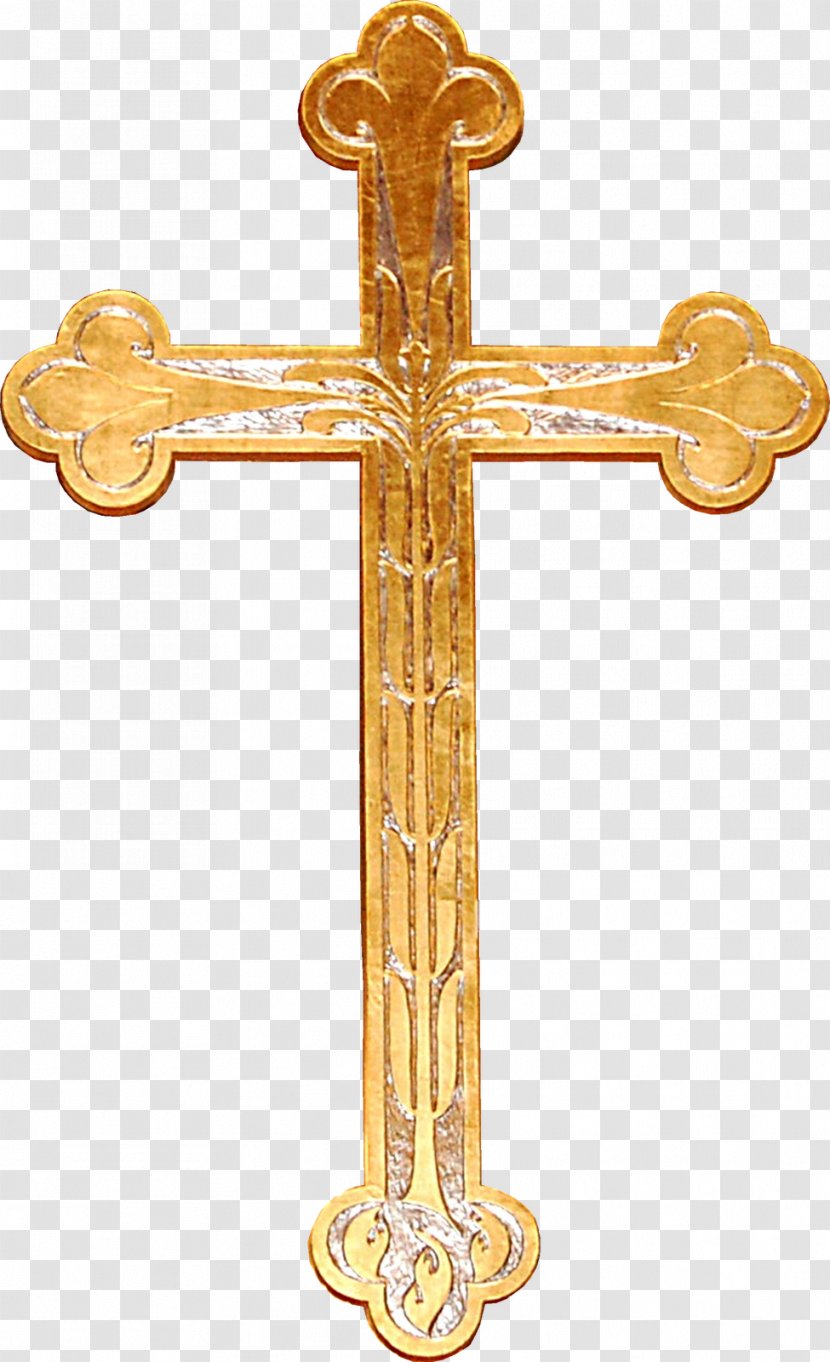Christian Cross Clip Art - Brass - Standard Transparent PNG