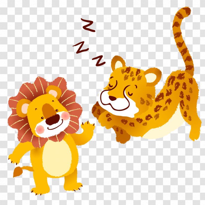 Lion Tiger Image Leopard - Animated Cartoon Transparent PNG