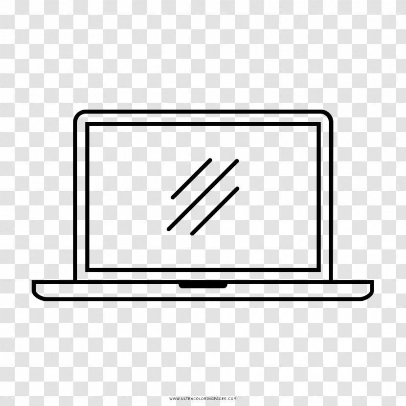 Laptop Icon Design - Black And White - Notebook Page Transparent PNG