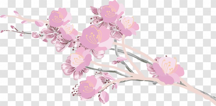 Cherry Blossom Ink Computer File - Petal - Blossoms Transparent PNG