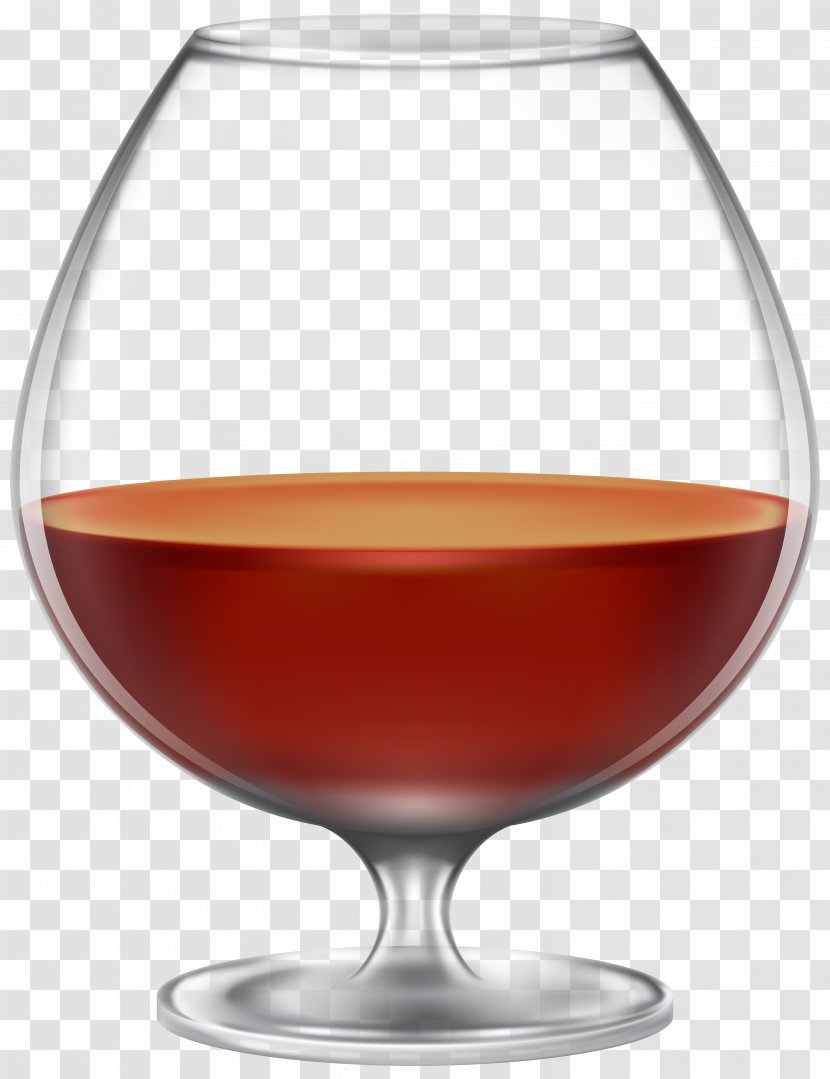 Red Wine Brandy Cognac Glass - Clip Art Image Transparent PNG