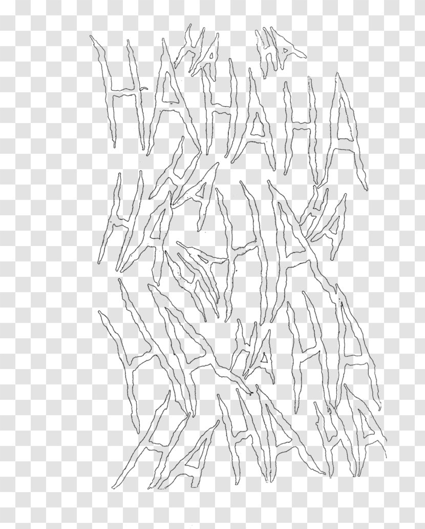Joker Drawing Line Art Sketch - Artwork - Ha Transparent PNG