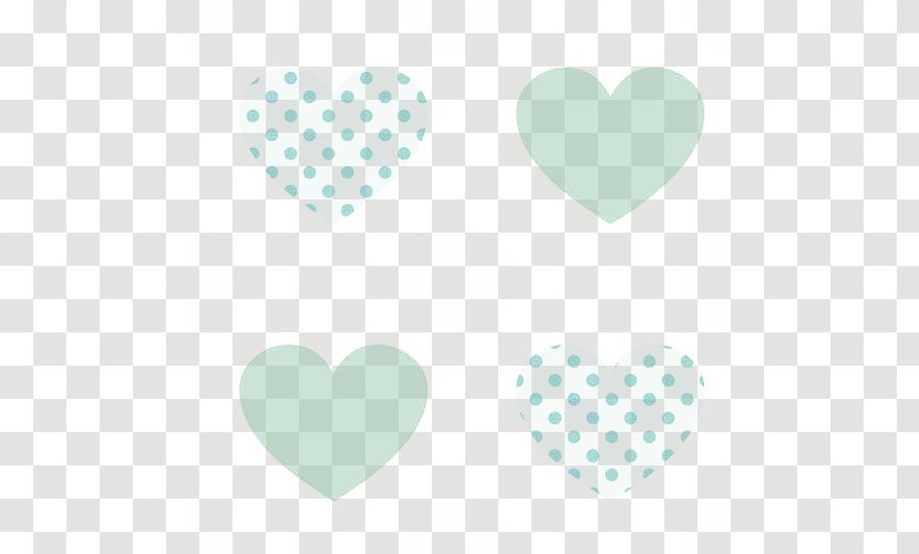 Green Heart Turquoise Area Pattern - Flower - Small Floral Element Transparent PNG