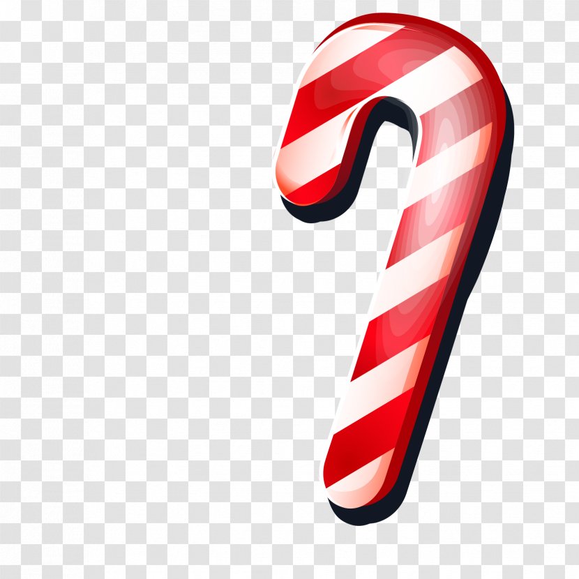 Candy Cane Christmas Umbrella - Logo - Vector Hook Transparent PNG