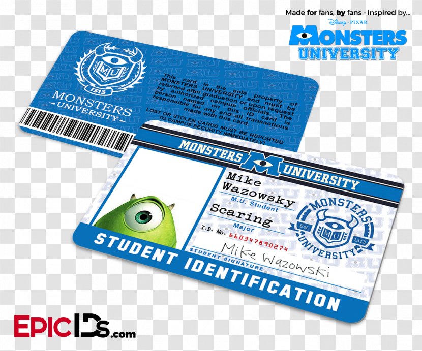 Jubilee YouTube Mike Wazowski Cyclops Don Carlton - Monsters Inc - Id Cards Transparent PNG
