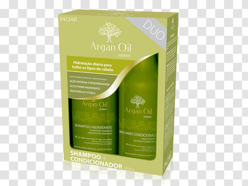 INOAR Argan Oil Kit Duo Shampoo Hair - Brazilian Straightening Transparent PNG