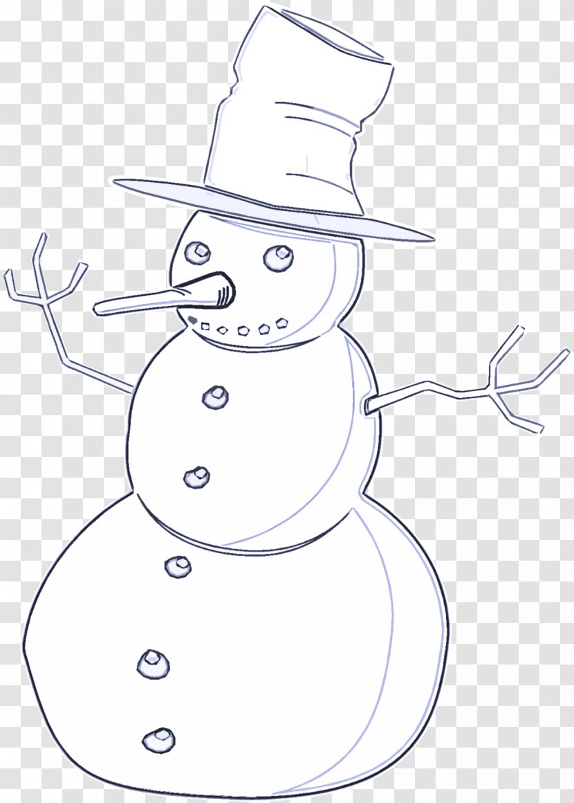 Snowman - Cartoon - Hat Headgear Transparent PNG