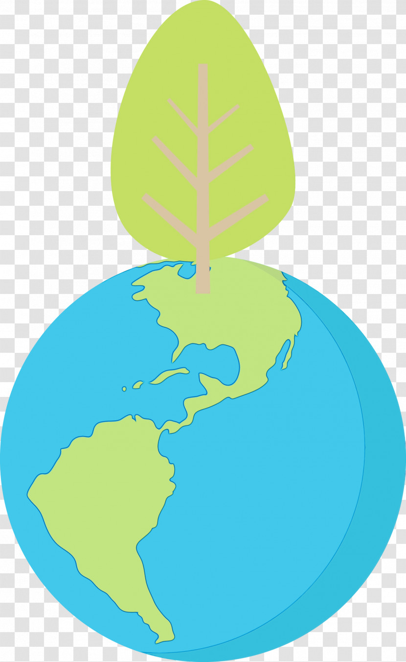 Leaf Aqua M Green Line Tree Transparent PNG