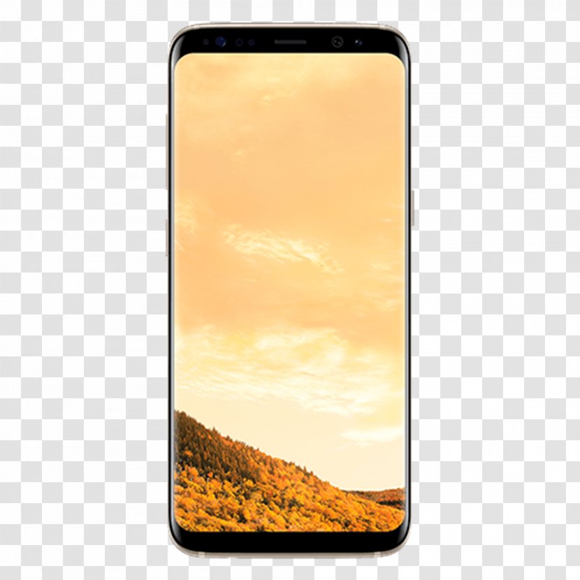 Samsung Galaxy S8+ Telephone Android Dual SIM - Yellow - Edge Transparent PNG