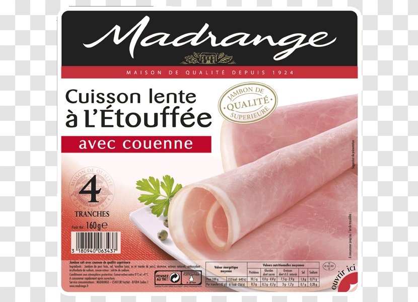 Bologna Sausage Mousse Cream Liver Pâté Terrine - Madrange - Mercerie Transparent PNG