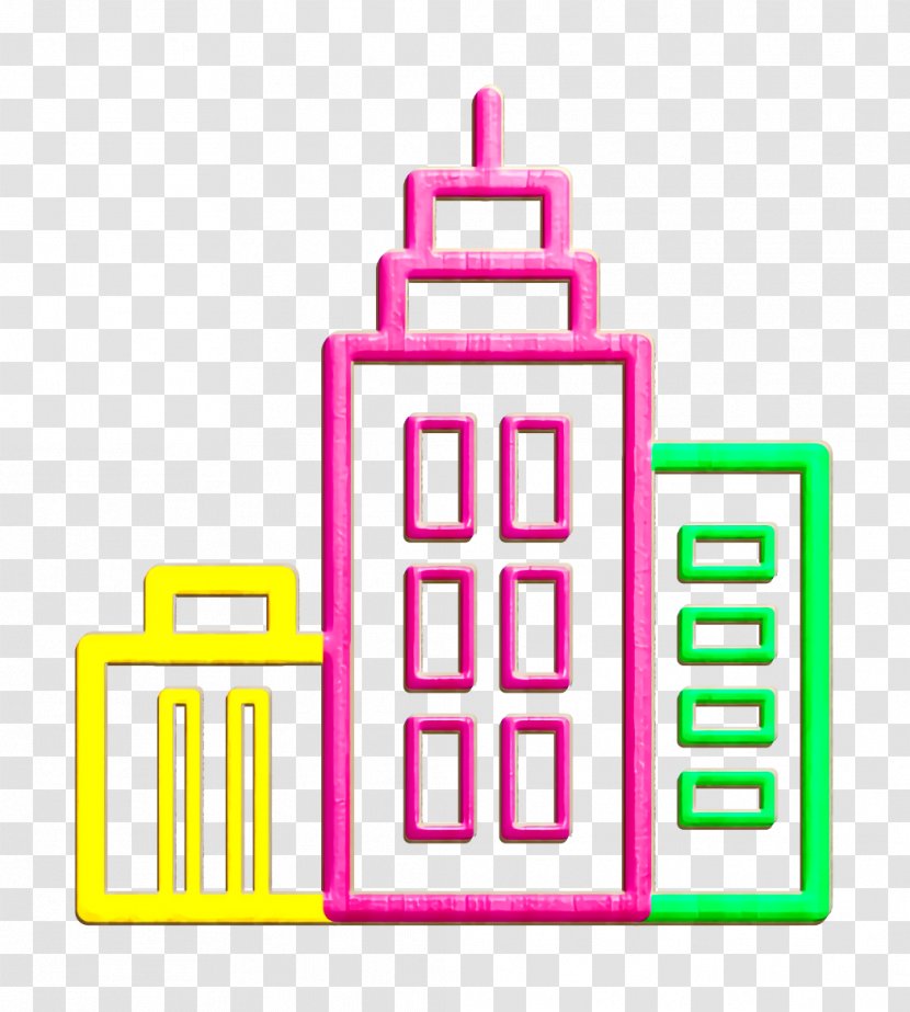 Business Center Icon City Home - Magenta Pink Transparent PNG