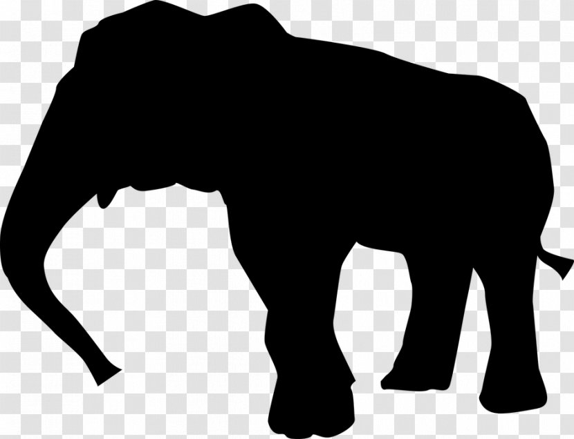 Asian Elephant African Elephants In Thailand Clip Art - Monochrome Photography Transparent PNG