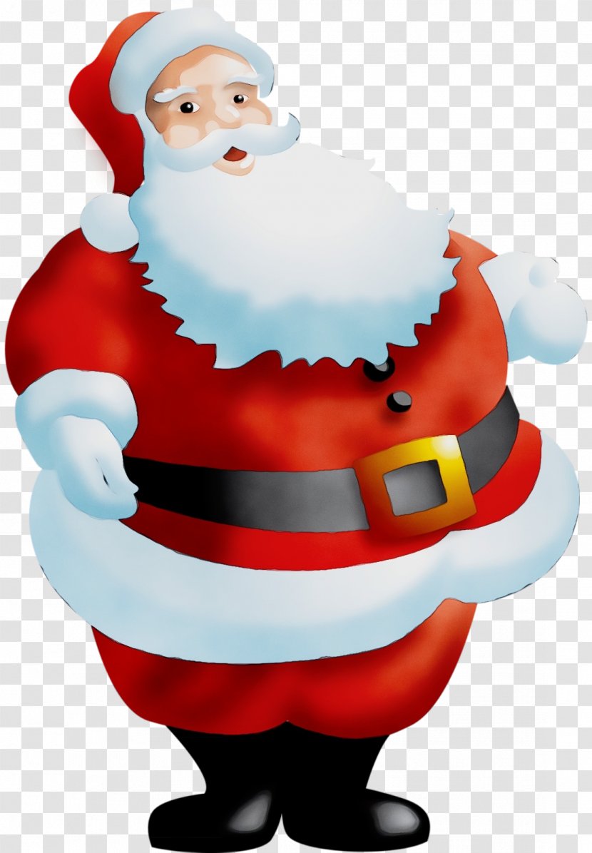 Santa Claus - Father Christmas - Cartoon Wet Ink Transparent PNG