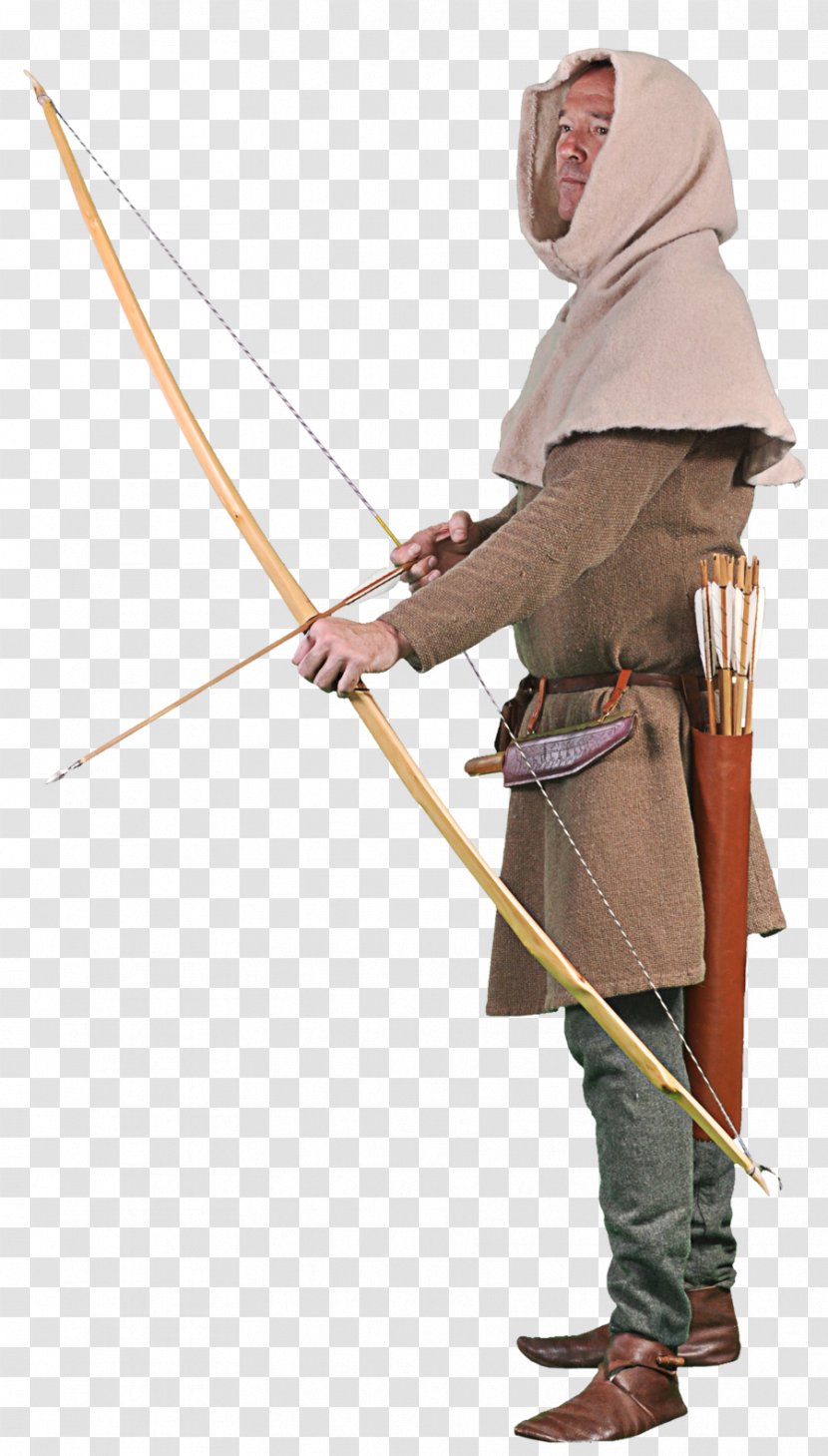 Middle Ages Archery Quiver Bow And Arrow - Longbow - Archer Transparent PNG