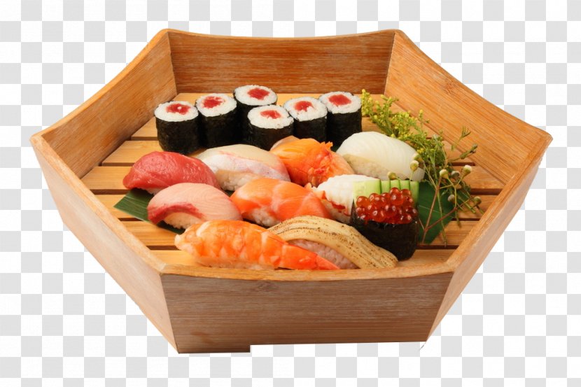 Sushi Japanese Cuisine Food - Dish - Platter Transparent PNG