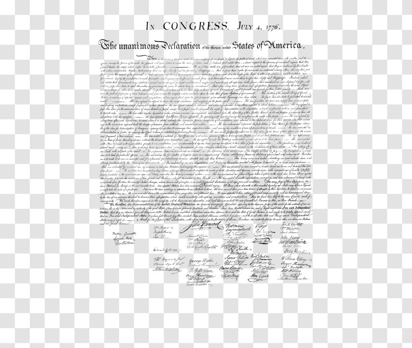 United States Declaration Of Independence Universal Human Rights All Men Are Created Equal - War Transparent PNG