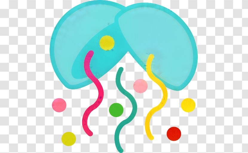 Emoji Confetti - Turquoise - Aqua Transparent PNG