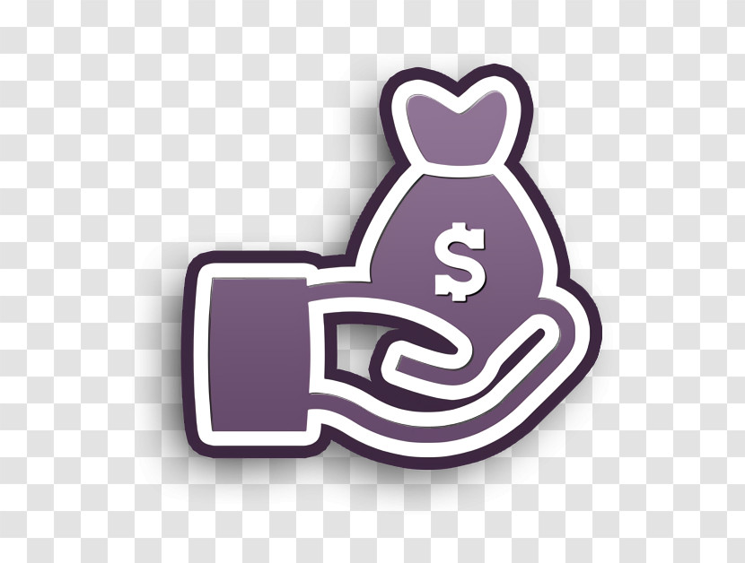 Money Icon Commerce Icon Dollars Money Bag On A Hand Icon Transparent PNG