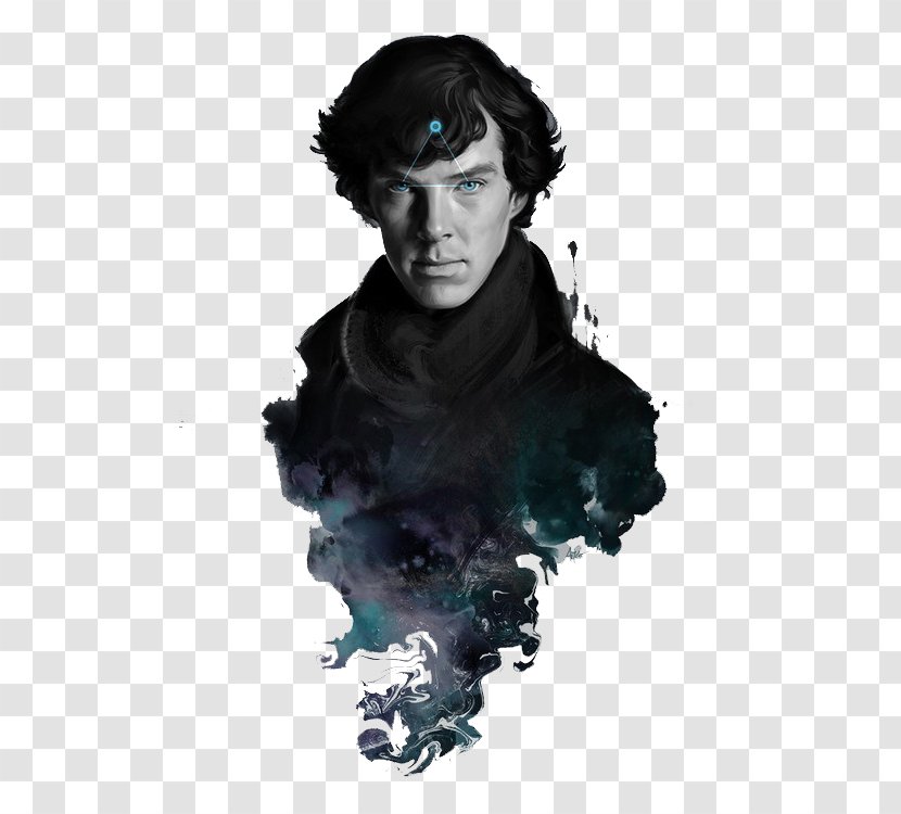 Sherlock Holmes Mycroft Doctor Watson Fan Art - Black Water-soluble Star Transparent PNG