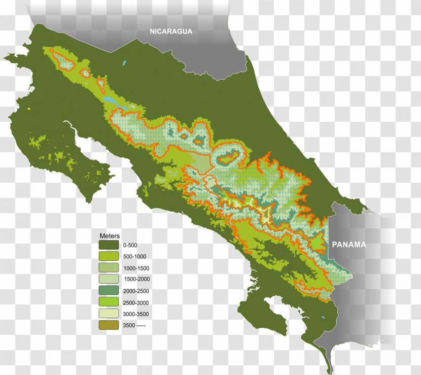 Costa Rica Vector Graphics Royalty-free Illustration Stock Photography - Map Transparent PNG