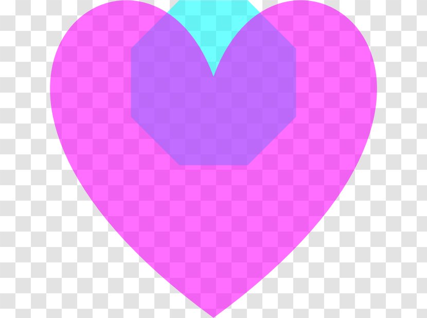 Purple Heart Light Clip Art - Flower Transparent PNG