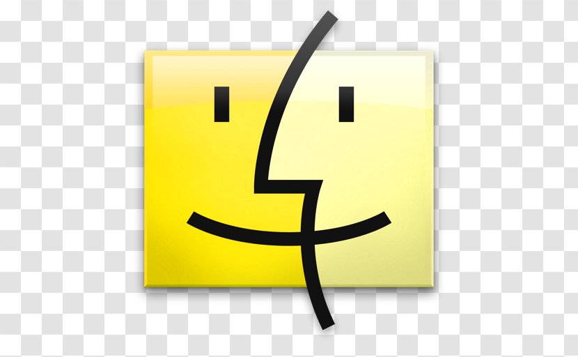 Text Symbol Smiley Yellow - Macos - 02 Banana Finder Transparent PNG