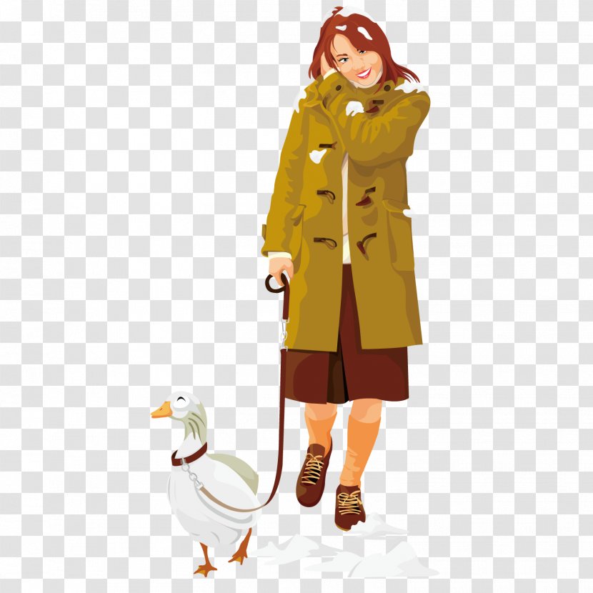 Goose Download Clip Art - Cartoon - Woman Holding Transparent PNG
