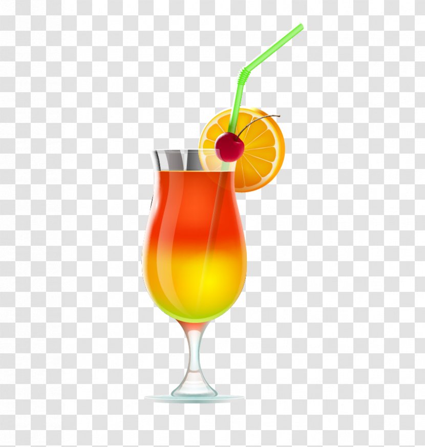 Orange Juice Cocktail Harvey Wallbanger Mai Tai - Watercolor Transparent PNG