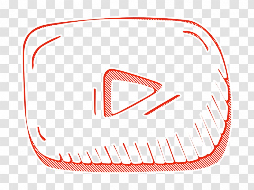 Hand Drawn Icon Social Youtube - Logo - Mouth Transparent PNG