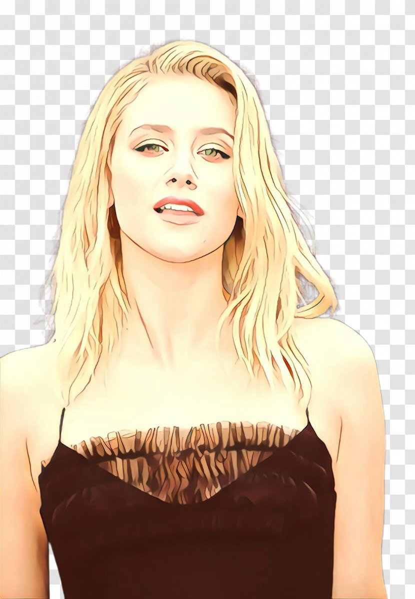 Hair Blond Face Shoulder Hairstyle - Chin Skin Transparent PNG